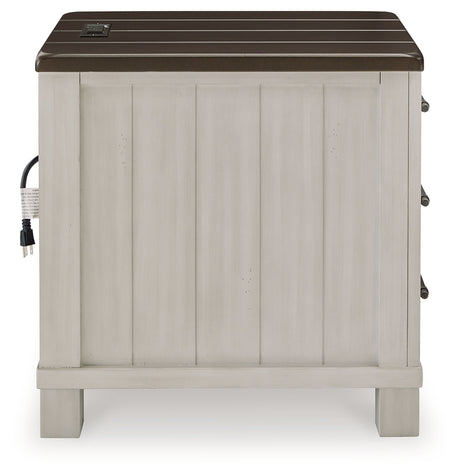 Darborn Gray/Brown Chairside End Table from Ashley - Luna Furniture