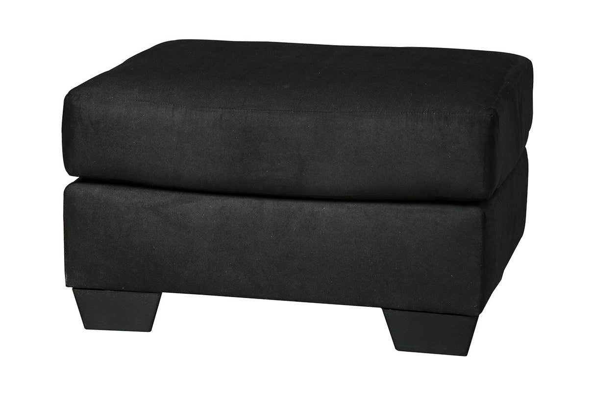 Darcy Black Ottoman from Ashley - Luna Furniture