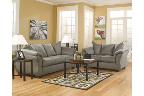 Darcy Cobblestone Loveseat from Ashley - Luna Furniture