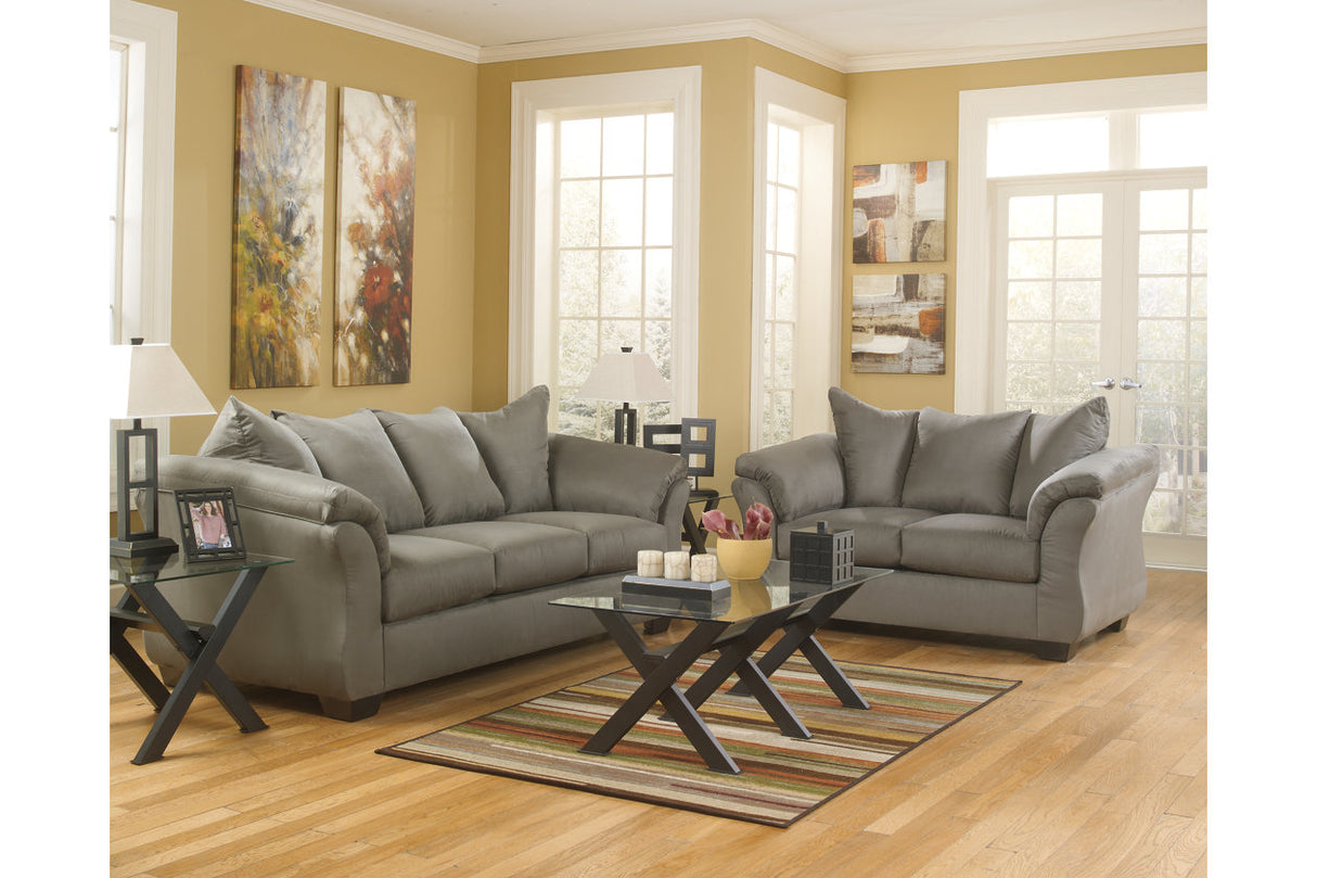 Darcy Cobblestone Loveseat from Ashley - Luna Furniture