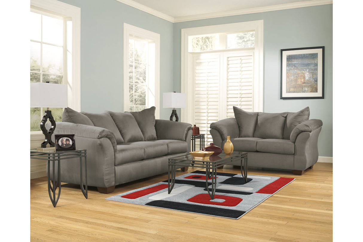 Darcy Cobblestone Loveseat from Ashley - Luna Furniture