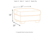Darcy Cobblestone Ottoman from Ashley - Luna Furniture