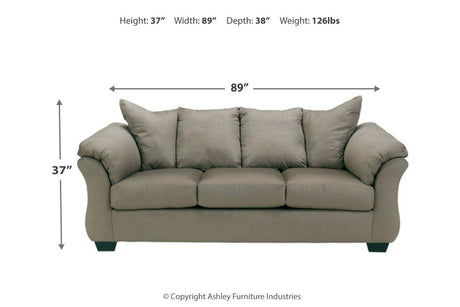 Darcy Cobblestone Sofa from Ashley - Luna Furniture