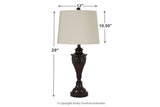 Darlita Bronze Finish Table Lamp from Ashley - Luna Furniture