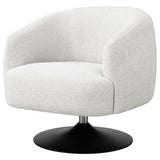 Dave Beige and Matte Black Upholstered Swivel Accent Chair from Coaster - Luna Furniture