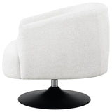 Dave Beige and Matte Black Upholstered Swivel Accent Chair from Coaster - Luna Furniture