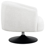 Dave Beige and Matte Black Upholstered Swivel Accent Chair from Coaster - Luna Furniture