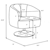 Dave Beige and Matte Black Upholstered Swivel Accent Chair from Coaster - Luna Furniture