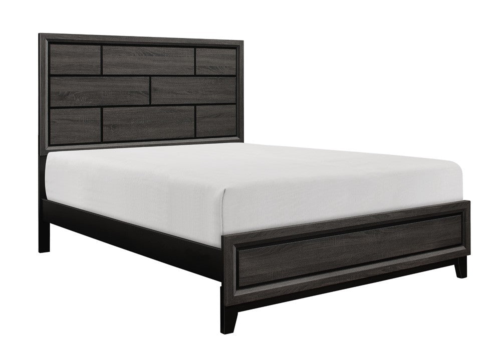 Davi Gray King Panel Bed from Homelegance - Luna Furniture