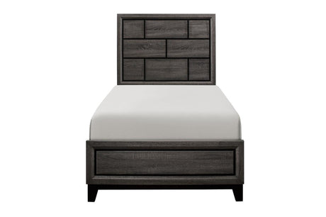 Davi Gray Twin Panel Bed from Homelegance - Luna Furniture