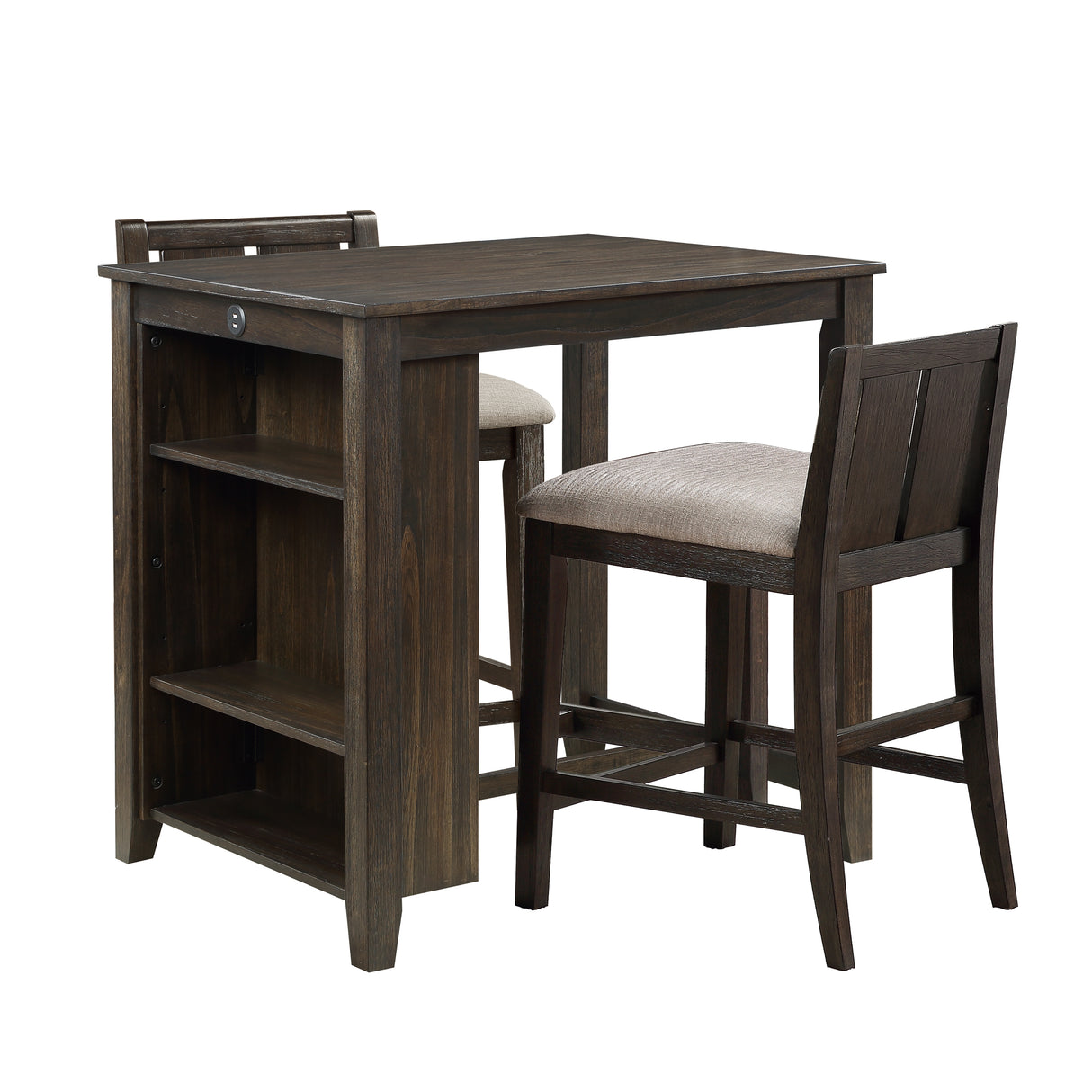 Daye Burnished Brown Cherry 3-Piece Counter Height Set from Homelegance - Luna Furniture