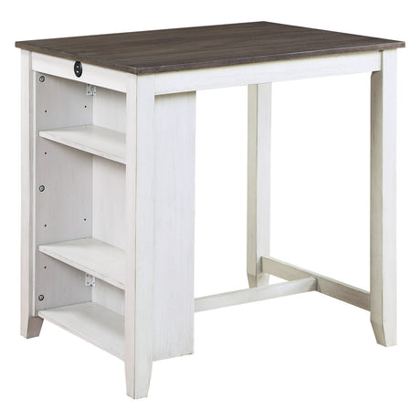 Daye White/Gray/Brown 3-Piece Counter Height Set from Homelegance - Luna Furniture