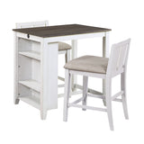 Daye White/Gray/Brown 3-Piece Counter Height Set from Homelegance - Luna Furniture