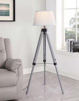 Dayton Gray Adjustable Empire Shade Tripod Floor Lamp from Coaster - Luna Furniture