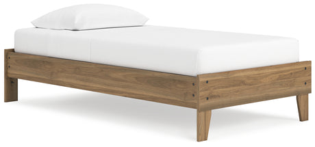 Deanlow Honey Twin Platform Base Bed from Ashley - Luna Furniture