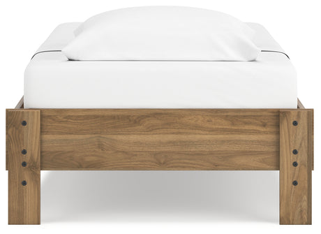 Deanlow Honey Twin Platform Base Bed from Ashley - Luna Furniture