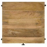 Declan Natural Mango and Black 1-Drawer Accent Table with Open Shelf from Coaster - Luna Furniture