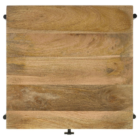 Declan Natural Mango and Black 1-Drawer Accent Table with Open Shelf from Coaster - Luna Furniture