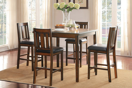 Delmar Burnished Brown 5-Piece Counter Height Set from Homelegance - Luna Furniture