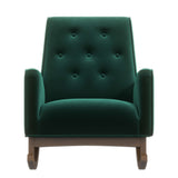 Demetrius Green Velvet Solid Wood Rocking Chair from Midinmod - Luna Furniture