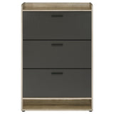 Denia Antique Pine and Gray 3-Tier Shoe Storage Cabinet from Coaster - Luna Furniture