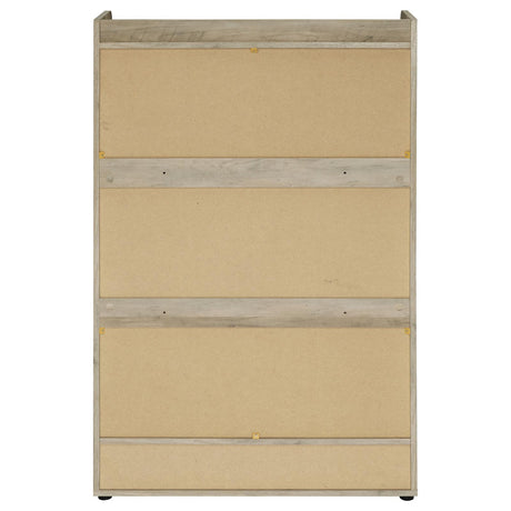 Denia Antique Pine and Gray 3-Tier Shoe Storage Cabinet from Coaster - Luna Furniture