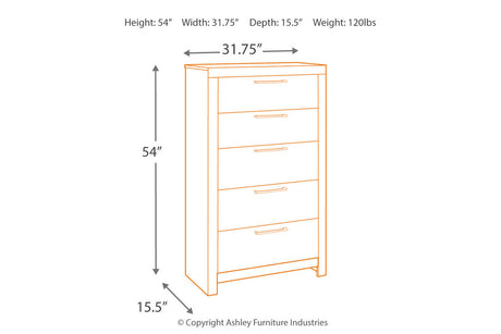 Derekson Multi Gray Chest of Drawers from Ashley - Luna Furniture