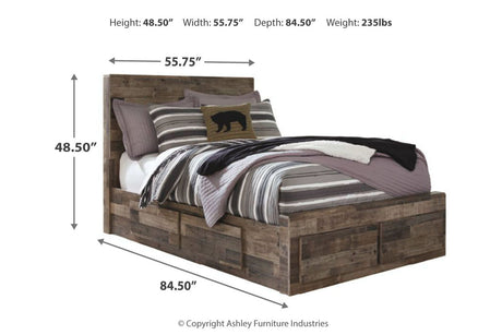 Derekson Multi Gray Full Storage Platform Bed with 6 Drawers from Ashley - Luna Furniture