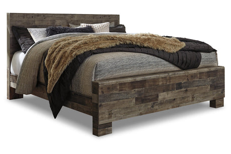 Derekson Multi Gray King Panel Bed from Ashley - Luna Furniture