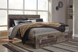 Derekson Multi Gray King Storage Platform Bed from Ashley - Luna Furniture