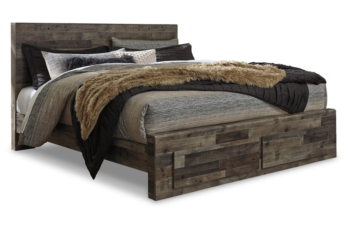 Derekson Multi Gray King Storage Platform Bed from Ashley - Luna Furniture