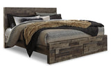 Derekson Multi Gray King Storage Platform Bed from Ashley - Luna Furniture
