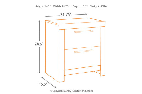 Derekson Multi Gray Nightstand from Ashley - Luna Furniture