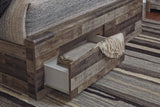 Derekson Multi Gray Queen Storage Platform Bed with 4 Drawers from Ashley - Luna Furniture