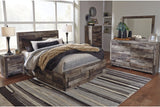 Derekson Multi Gray Queen Storage Platform Bed with 4 Drawers from Ashley - Luna Furniture