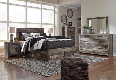 Derekson Multi Gray Storage Platform Bedroom Set with 4 Drawers from Ashley - Luna Furniture