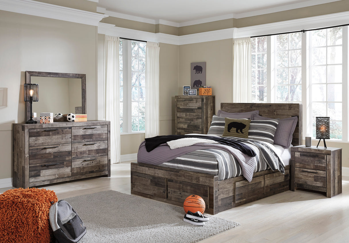 Derekson Multi Gray Storage Youth Platform Bedroom Set with 4 Drawers from Ashley - Luna Furniture