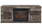 Derekson Multi Gray TV Stand with Electric Fireplace from Ashley - Luna Furniture
