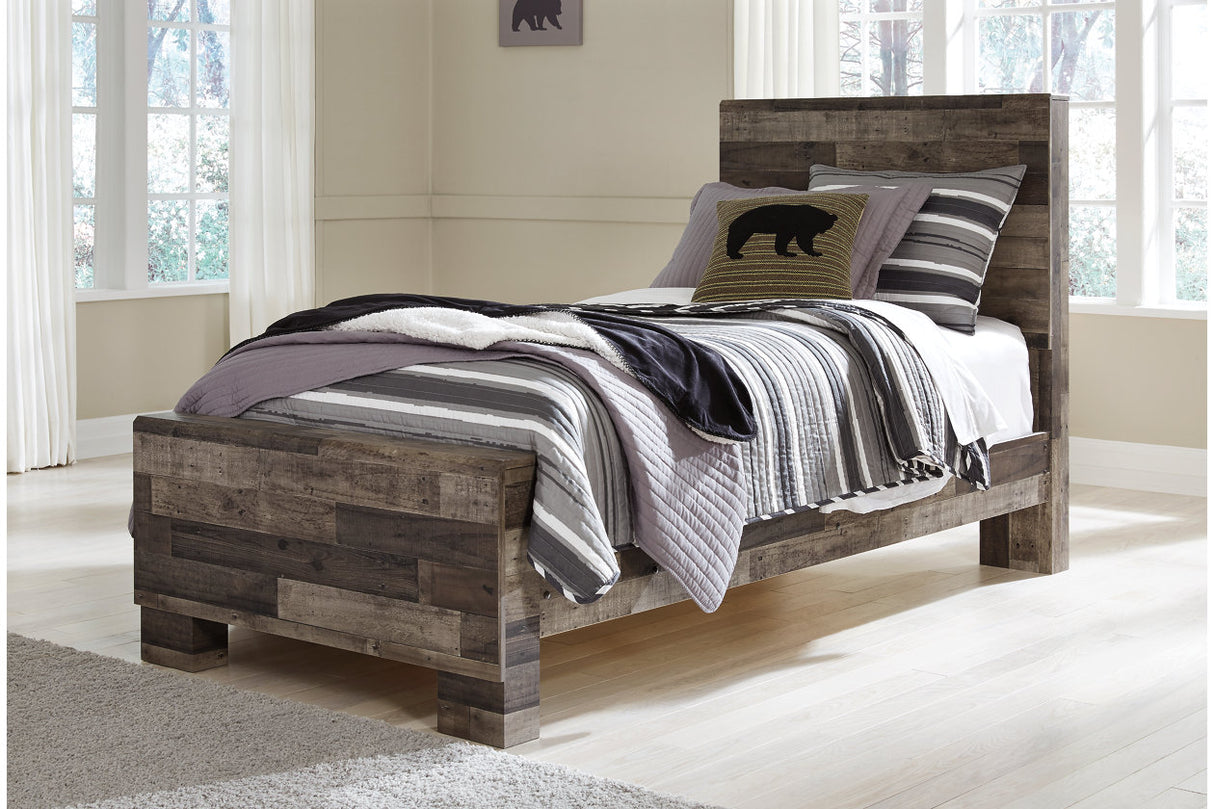 Derekson Multi Gray Twin Panel Bed from Ashley - Luna Furniture