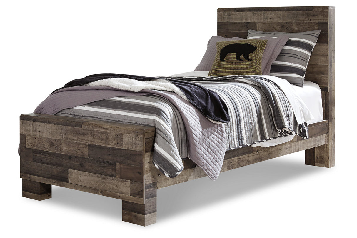 Derekson Multi Gray Twin Panel Bed from Ashley - Luna Furniture
