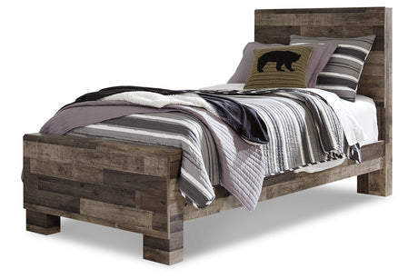 Derekson Multi Gray Twin Panel Bed from Ashley - Luna Furniture