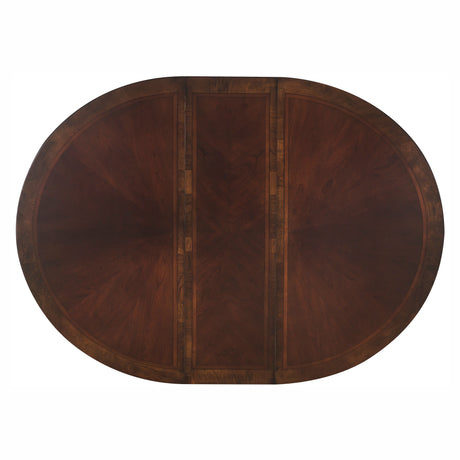 Deryn Park Cherry Extendable Round/Oval Dining Table from Homelegance - Luna Furniture