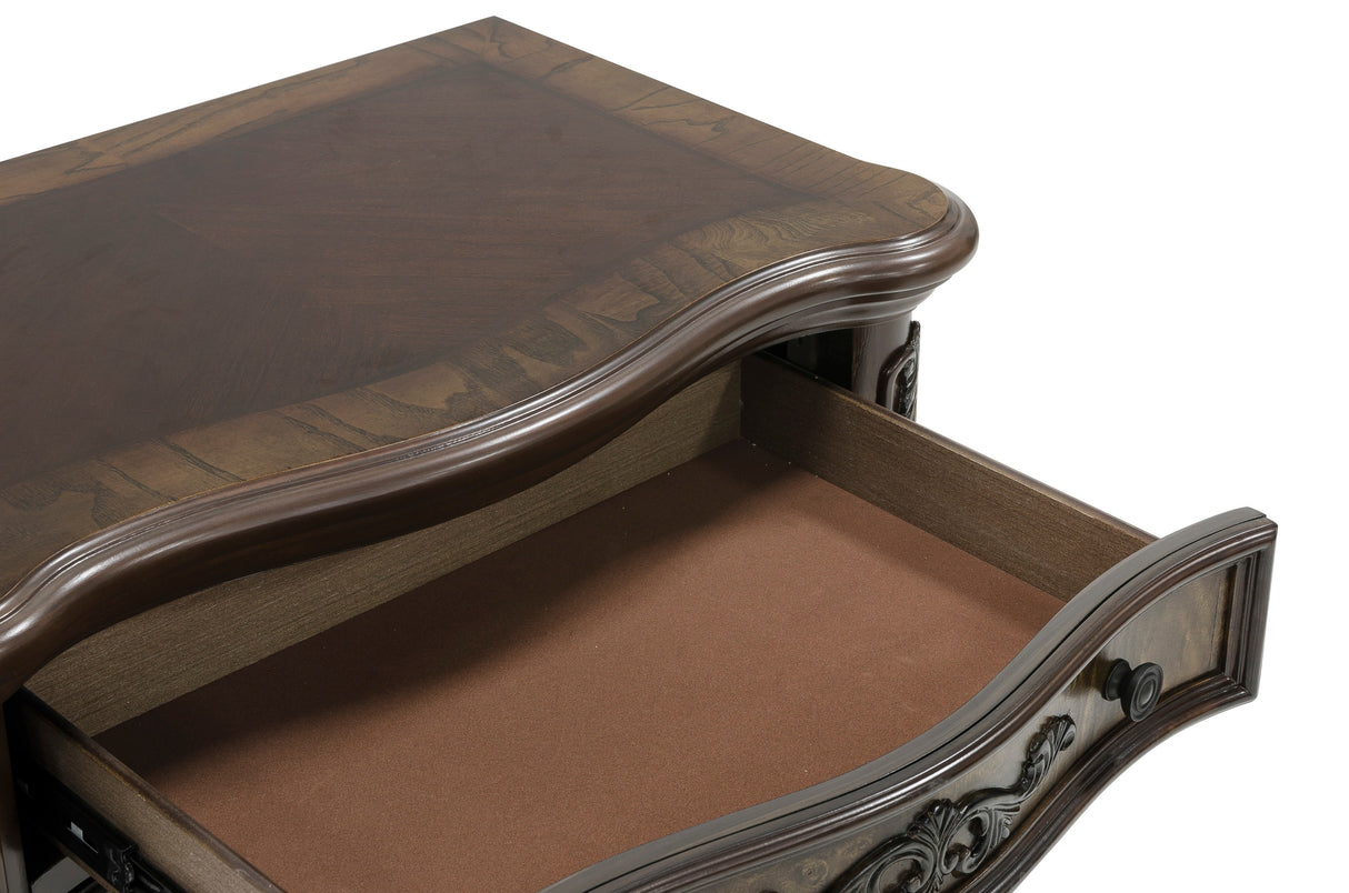 Deryn Park Cherry Nightstand from Homelegance - Luna Furniture