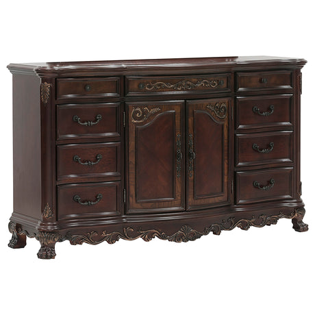 Deryn Park Cherry Sleigh Bedroom Set from Homelegance - Luna Furniture