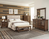 Devon Beige Button Tufted Upholstered Eastern King Bed from Coaster - Luna Furniture