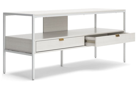 Deznee White 60" TV Stand from Ashley - Luna Furniture
