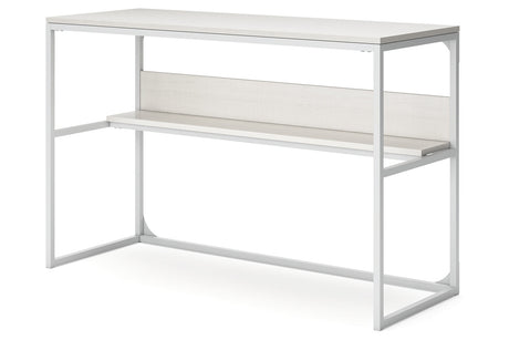 Deznee White Home Office Desk from Ashley - Luna Furniture