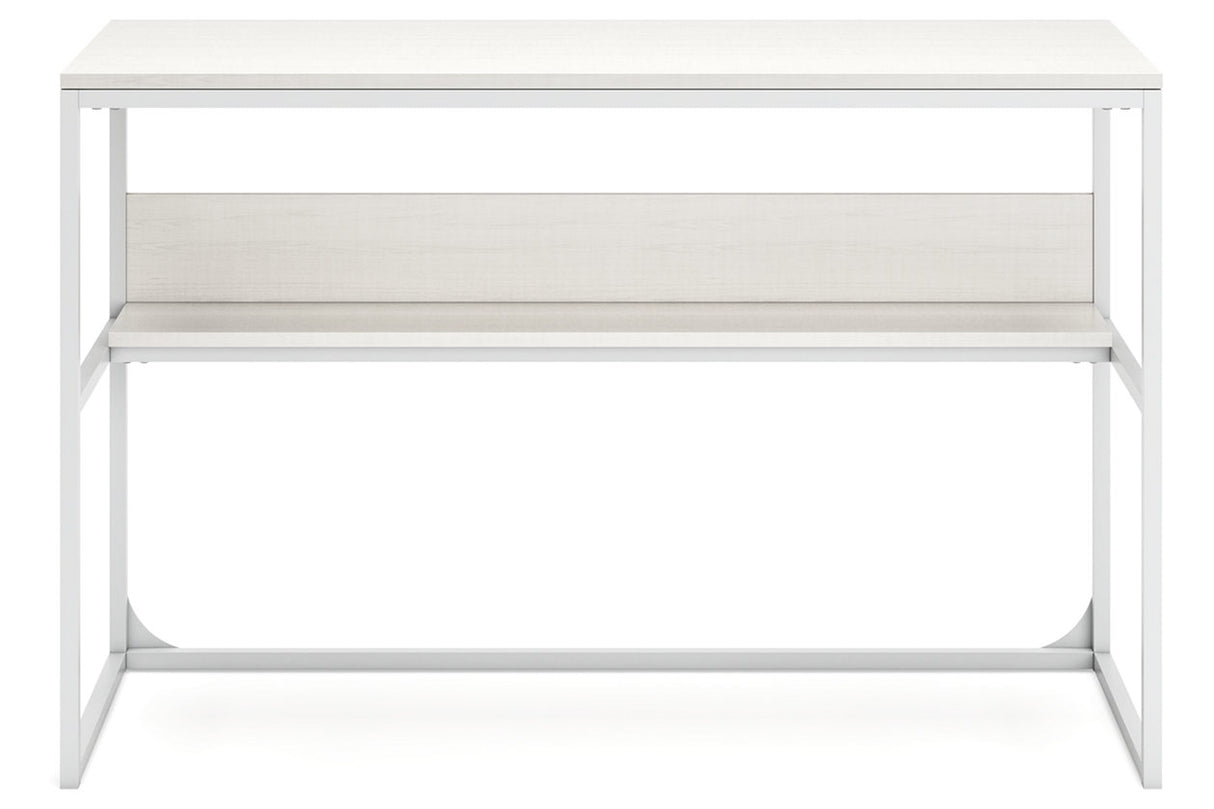 Deznee White Home Office Desk from Ashley - Luna Furniture