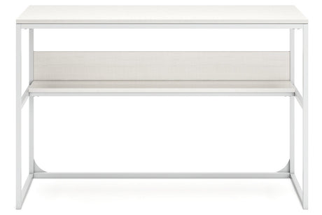 Deznee White Home Office Desk from Ashley - Luna Furniture