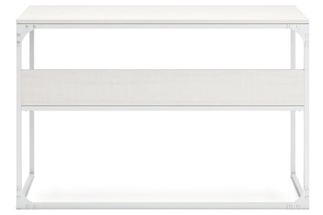 Deznee White Home Office Desk from Ashley - Luna Furniture